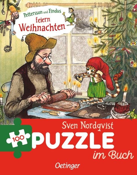 Produktbild: Pettersson und Findus feiern Weihnachten. Puzzle im Buch. 100 Teile
