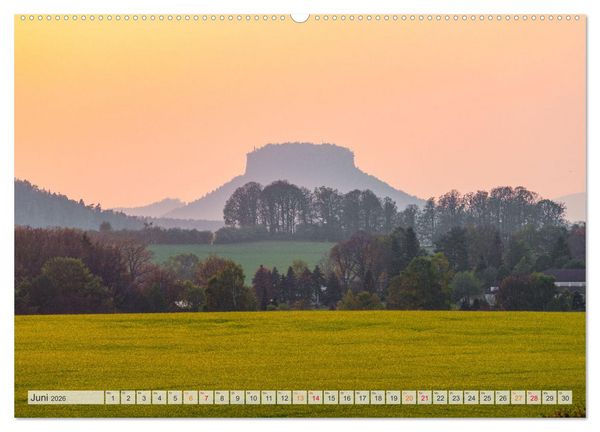 Produktbild: S&auml;chsische Schweiz - Wandern durch das Elbsandsteingebirge (hochwertiger Premium Wandkalender 2026 DIN A2 quer), Kunstdruck in Hochglanz