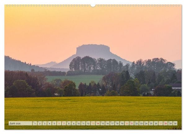 Produktbild: S&auml;chsische Schweiz - Wandern durch das Elbsandsteingebirge (Wandkalender 2026 DIN A2 quer), CALVENDO Monatskalender