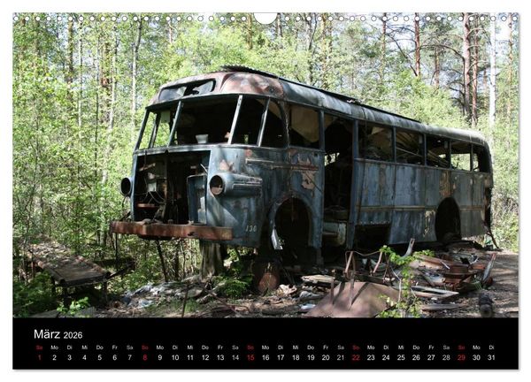 Produktbild: Schrottautos im Kyrk&ouml; Mosse (Wandkalender 2026 DIN A3 quer), CALVENDO Monatskalender