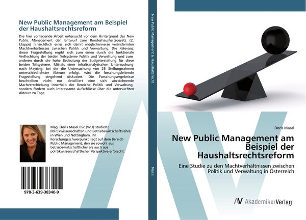 New Public Management am Beispiel der Haushaltsrechtsreform, Taschenbuch von Doris Masal, AV Akademikerverlag, 9783639383409
