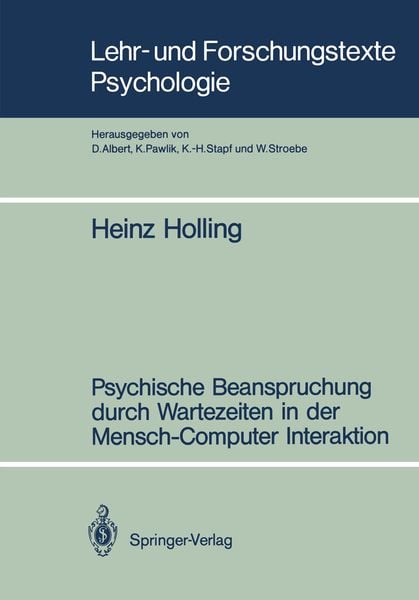Produktbild: Psychische Beanspruchung durch Wartezeiten in der Mensch-Computer Interaktion