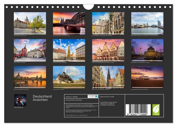 Produktbild: Deutschland Ansichten (Wandkalender 2026 DIN A4 quer), CALVENDO Monatskalender