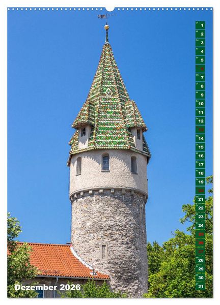 Produktbild: Ravensburg, Stadt der T&uuml;rme (hochwertiger Premium Wandkalender 2026 DIN A2 hoch), Kunstdruck in Hochglanz