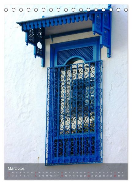 Produktbild: Sidi bou Sa&iuml;d - Die blaue Stadt Tunesiens (Tischkalender 2026 DIN A5 hoch), CALVENDO Monatskalender