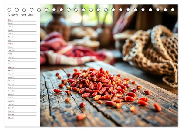 Produktbild: Superfood Dreams - AI art for gourmets (Desk Calendar 2026 DIN A5 landscape), CALVENDO 12 Month DeskCalendar