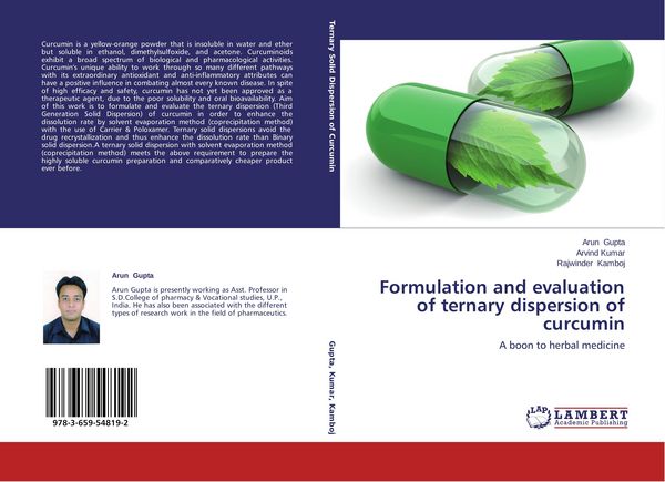 Produktbild: Formulation and evaluation of ternary dispersion of curcumin