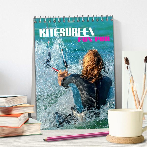 Produktbild: Kitesurfen - Fun pur (Tischkalender 2026 DIN A5 hoch), CALVENDO Monatskalender