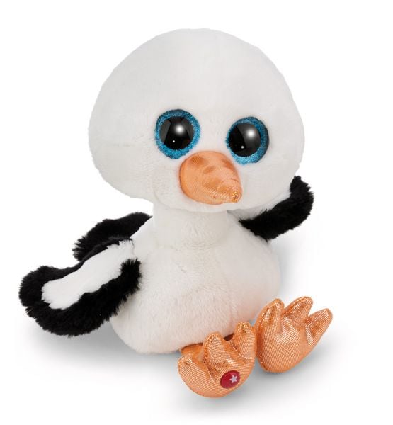 NICI Plüsch GLUBSCHIS Storch Sir Sorto schlenkernd weiß 15cm