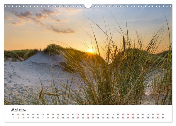 Produktbild: D&uuml;nen und Meer Nordseemomente (Wandkalender 2026 DIN A3 quer), CALVENDO Monatskalender