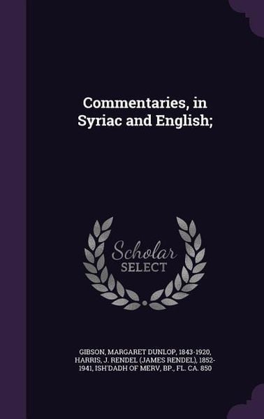 Produktbild: Commentaries, in Syriac and English;