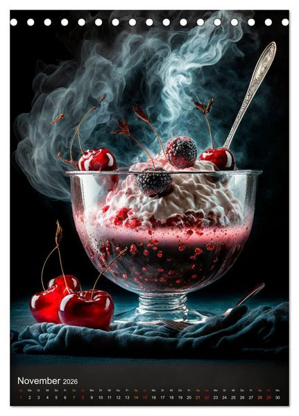 Produktbild: Desserts - S&uuml;&szlig;e K&ouml;stlichkeiten zum Dahinschmelzen (Tischkalender 2026 DIN A5 hoch), CALVENDO Monatskalender