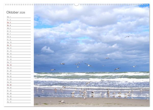 Produktbild: Fehmarn, R&uuml;gen und Usedom - Impressionen von den drei gro&szlig;en Ostseeinseln (Wandkalender 2026 DIN A2 quer), CALVENDO Monatskalender