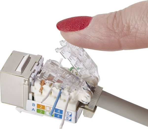 Produktbild: Renkforce RJ45-Einbaumodul Keystone CAT 6 1St.