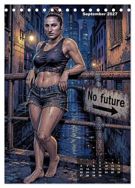 Produktbild: No Future: Dystopische Street-Art Graphic Novel (Tischkalender 2027 DIN A5 hoch), CALVENDO Monatskalender