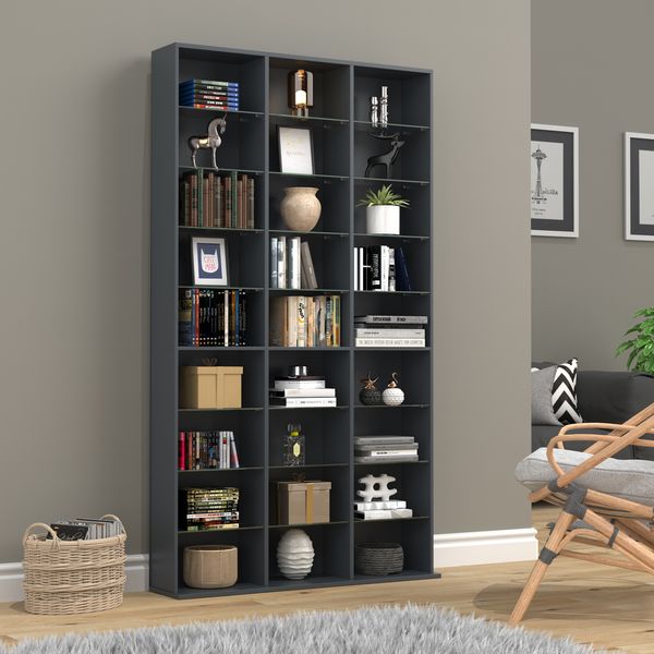 Produktbild: Holz CD DVD Standregal B&uuml;cherregal Regal Zilas XL