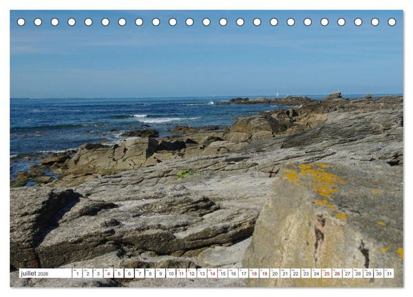 Produktbild: Quiberon C&ocirc;t&eacute; sauvage (Calendrier de bureau 2026 DIN A5 vertical), CALVENDO calendrier mensuel