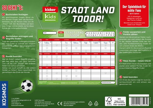 Produktbild: Kicker Kids Stadt-Land-Tor!