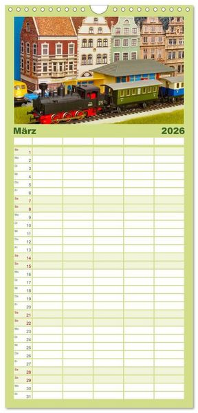 Produktbild: Familienplaner 2026 - Klassische Loks aus G&ouml;ppingen mit 5 Spalten (Wandkalender, 21 x 45 cm) CALVENDO