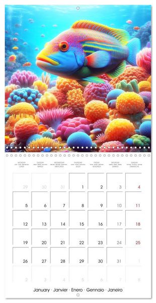 Produktbild: Sea Creatures of the Coral Reefs (Wall Calendar 2026 12 &times; 12 Inch) CALVENDO 12 Month Wall Calendar