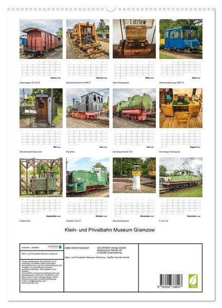Produktbild: Klein- und Privatbahn Museum Gramzow (hochwertiger Premium Wandkalender 2026 DIN A2 hoch), Kunstdruck in Hochglanz
