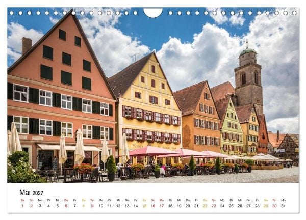 Produktbild: Unterwegs auf der Romantischen Strasse (Wandkalender 2027 DIN A4 quer), CALVENDO Monatskalender