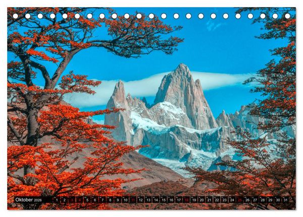 Produktbild: Patagonien und Feuerland (Tischkalender 2026 DIN A5 quer), CALVENDO Monatskalender
