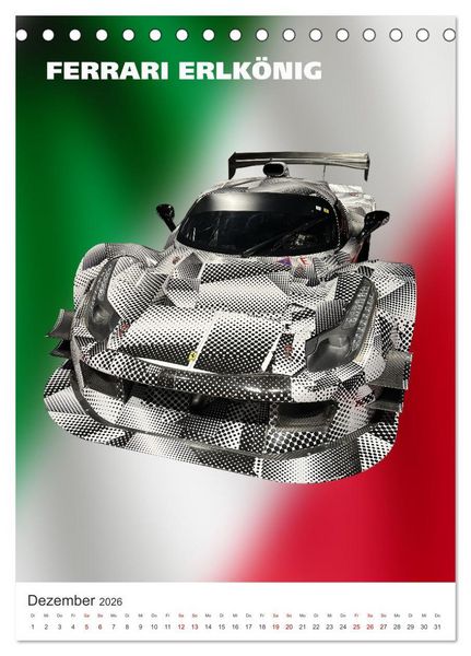 Produktbild: Il Mondo Ferrari (Tischkalender 2026 DIN A5 hoch), CALVENDO Monatskalender