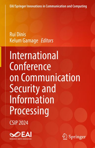 Produktbild: International Conference on Communication Security and Information Processing