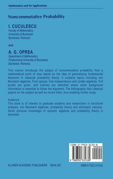 Produktbild: Noncommutative Probability