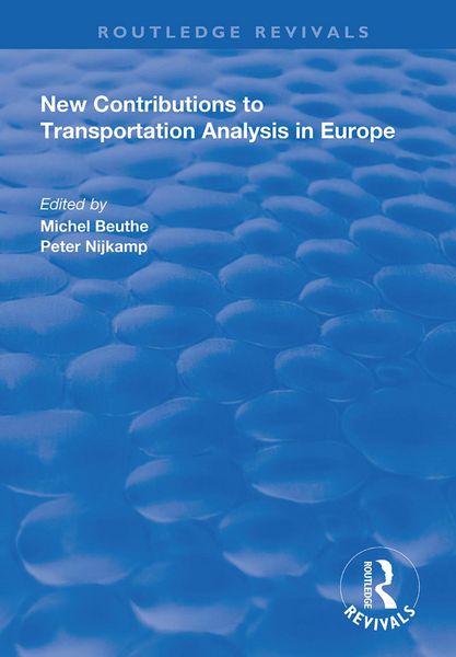 Produktbild: New Contributions to Transportation Analysis in Europe