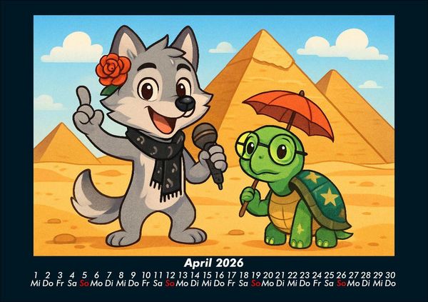 Produktbild: Rose & Taz - Reise um die Welt 2026 Fotokalender DIN A5