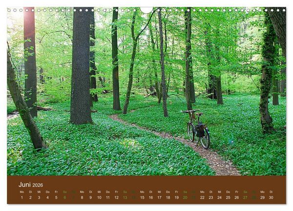 Produktbild: Mit dem Fahrrad durch 2026 (Wandkalender 2026 DIN A3 quer), CALVENDO Monatskalender