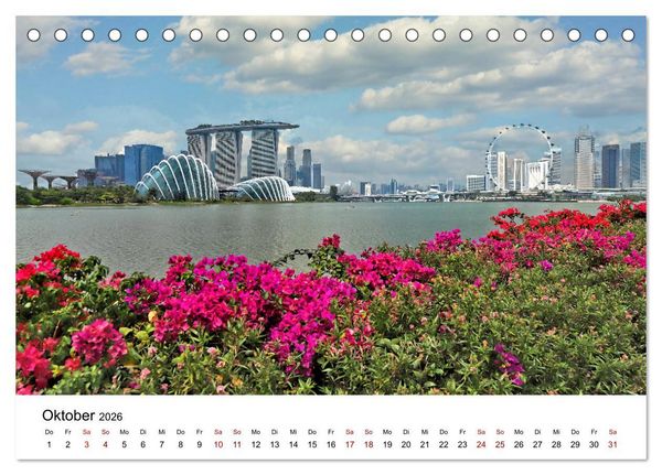 Produktbild: Singapur - Perle S&uuml;dostasiens (Tischkalender 2026 DIN A5 quer), CALVENDO Monatskalender