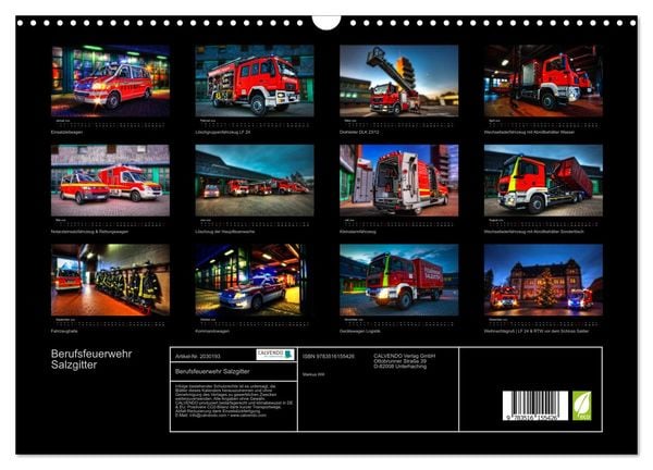 Produktbild: Berufsfeuerwehr Salzgitter (Wandkalender 2026 DIN A3 quer), CALVENDO Monatskalender