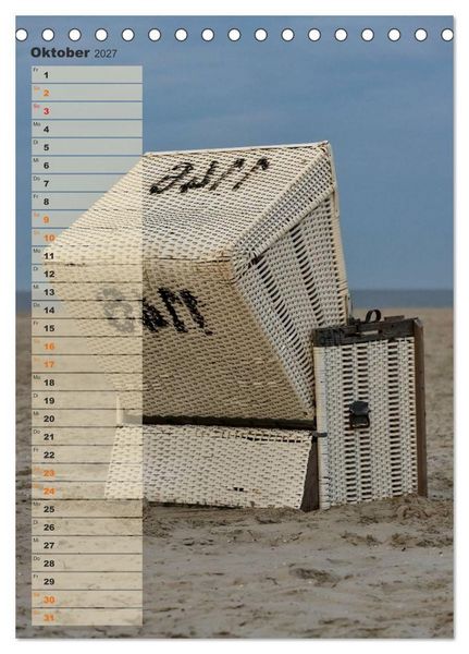 Produktbild: Zwischen D&uuml;nen und Watt / Geburtstagskalender (Tischkalender 2027 DIN A5 hoch), CALVENDO Monatskalender