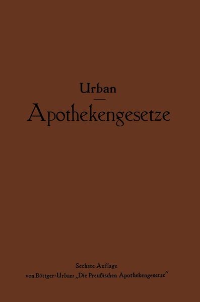 Produktbild: Apothekengesetze