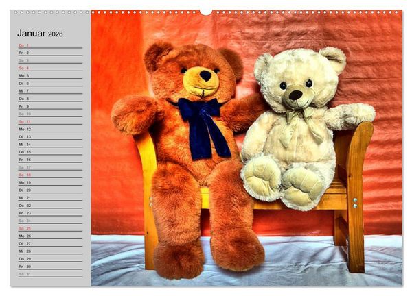 Produktbild: TEDDYB&Auml;R, OH TEDDYB&Auml;R... (hochwertiger Premium Wandkalender 2026 DIN A2 quer), Kunstdruck in Hochglanz