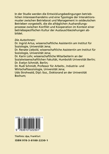 Produktbild: Betriebliches Interessenhandeln