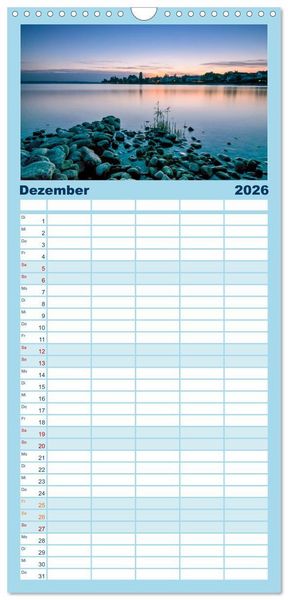 Produktbild: Familienplaner 2026 - Ansichten vom Bodensee mit 5 Spalten (Wandkalender, 21 x 45 cm) CALVENDO