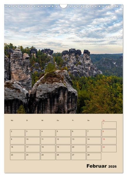 Produktbild: Zauberhafte S&auml;chsische Schweiz (Wandkalender 2026 DIN A3 hoch), CALVENDO Monatskalender