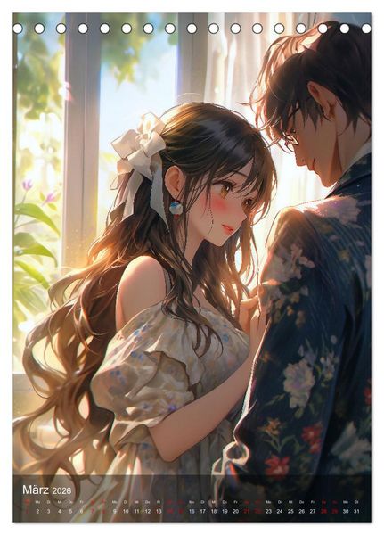 Produktbild: Verliebt in Manga (Tischkalender 2026 DIN A5 hoch), CALVENDO Monatskalender
