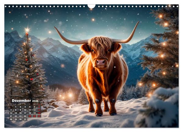 Produktbild: Highland K&uuml;he (Wandkalender 2026 DIN A3 quer), CALVENDO Monatskalender