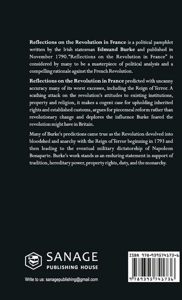 Produktbild: Reflections on the Revolution in France