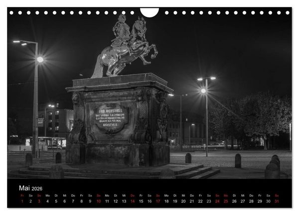 Produktbild: Dresden - Elbflorenz bei Nacht (Wandkalender 2026 DIN A4 quer), CALVENDO Monatskalender