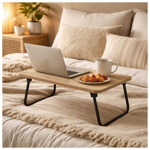 HTI-Living Laptoptisch Frühstückstablett fürs Bett Artisaneiche