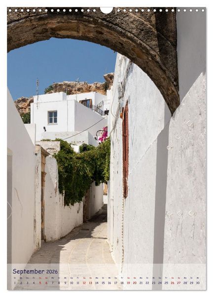Produktbild: Ein Streifzug durch die Gassen der Insel Rhodos (Wandkalender 2026 DIN A3 hoch), CALVENDO Monatskalender