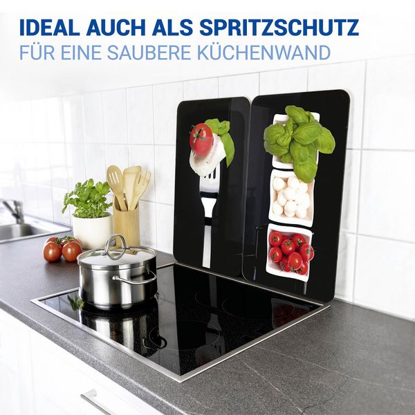 Produktbild: Herdabdeckplatte Universal Mod. Caprese, 2er Set, f&uuml;r alle Herdarten geeignet