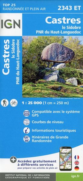 Produktbild: Castres.le Sidobre.PNR du Haut Languedoc 1:25 000