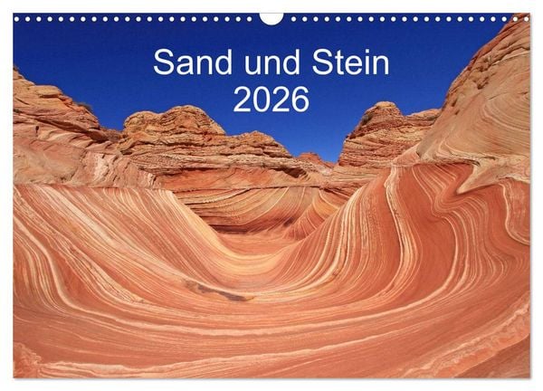 Produktbild: Sand und Stein 2026 (Wandkalender 2026 DIN A3 quer), CALVENDO Monatskalender